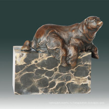 Статуя Животного Маленький Медведь Сидящая Скульптура Branze Tpal-275